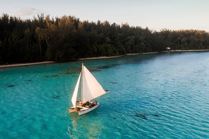 Moorea Sunset Sailing in a Traditional Pirogue: Lagoon, Snorkel & Polynesian Stories