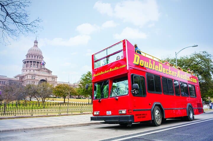 Top-Deck Views: Double-Decker Single-Loop Sightseeing Tour in Austin