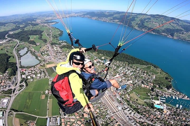 Tandem Paragliding Over Interlaken: Gondola Launch with Jungfrau Views