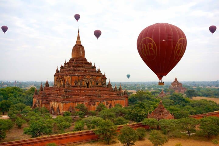 Sunrise Hot-Air Balloon Flight Over Bagan's Ancient Temples