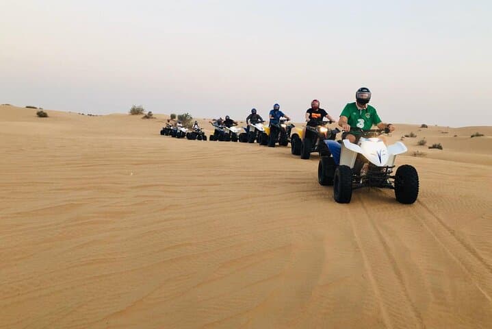 Dubai ATV Quadbike Desert Safari: Self-Ride Quad, Camel Trek & Sandboarding