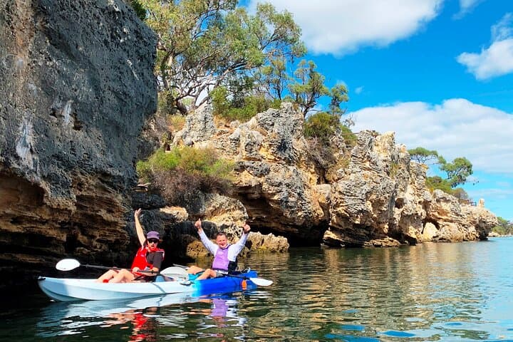 Paddling Blackwall Reach: Cliffs & Caves Kayak Tour on the Swan River