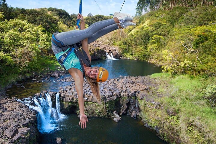 Big Island 9-Line Waterfall Zipline at Umauma Falls