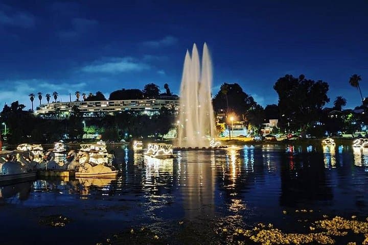 Echo Park Lake Swan Boat Night Ride: LED Paddle Boats & LA Skyline photo 6