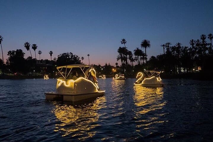 Night Swan Boat Rental on Rainbow Lagoon — Long Beach LED Paddle Experience photo 2