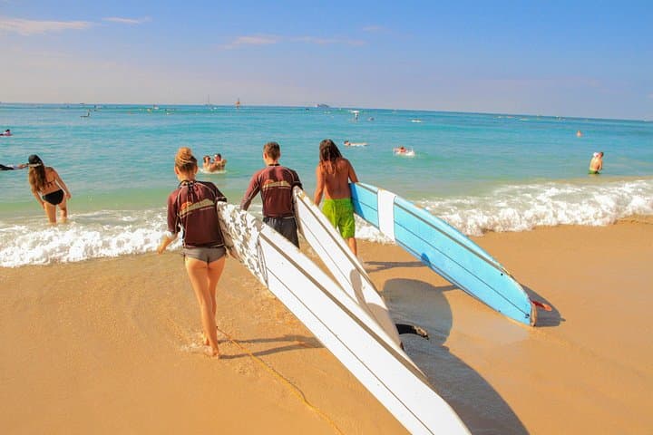 Learn to Surf Waikiki: Semi-Private Lesson for 2–3 at Waikiki Beach