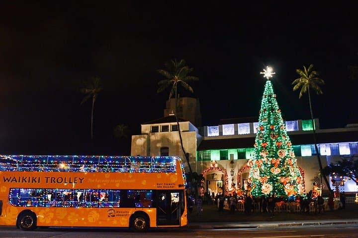Waikiki Trolley Holiday Lights Tour: Evening City Lights & Aloha Cheer photo 1