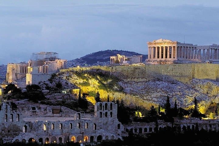 Athens by Night: 4-Hour Evening City Tour with Piraeus & Acropolis Views photo 1