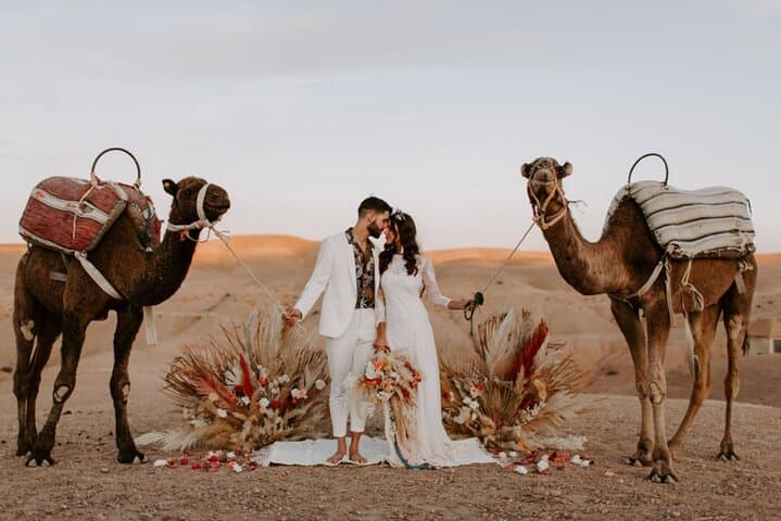 Sunset Camel Ride & Dinner Show in Agafay Desert near Marrakech