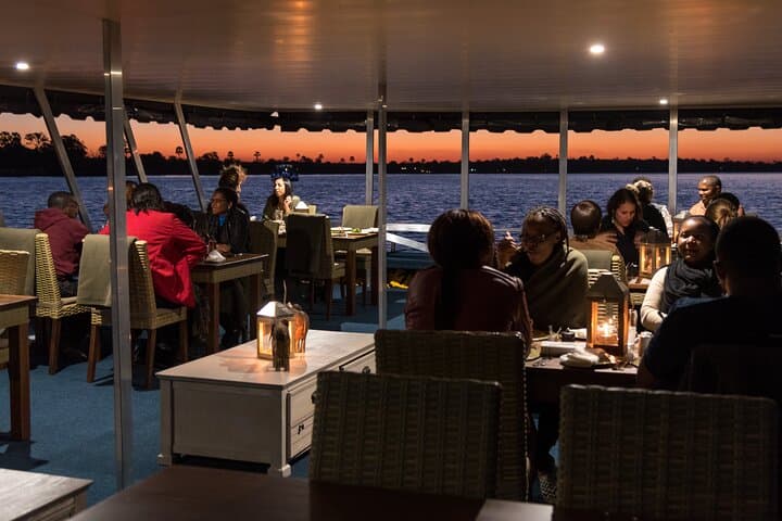Evening Dinner Cruise on the Zambezi River at Victoria Falls