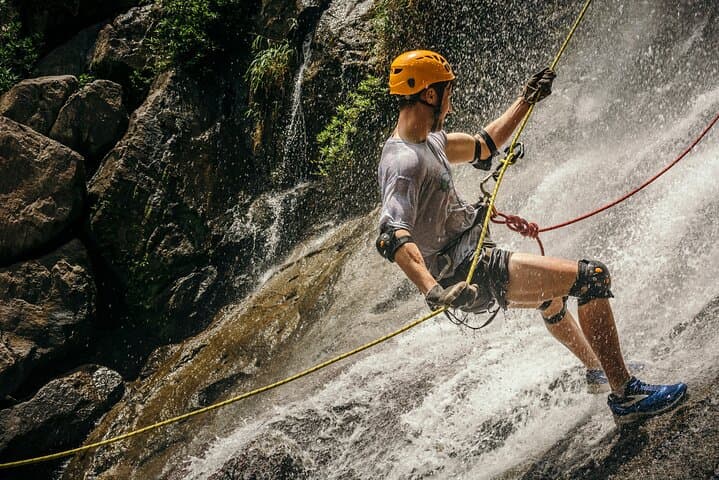 Antelope Falls Waterfall Rappelling at Bocawina, Belize — 200ft Rainforest Descent