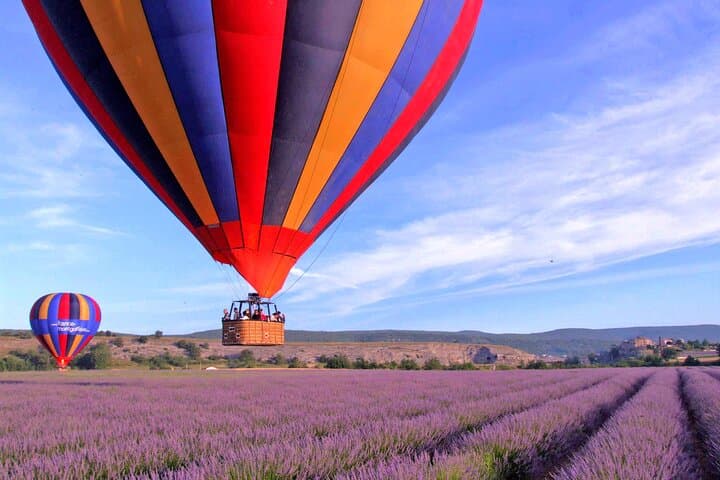 Sunrise Hot-Air Balloon Over Provence: Forcalquier Lavender Flights