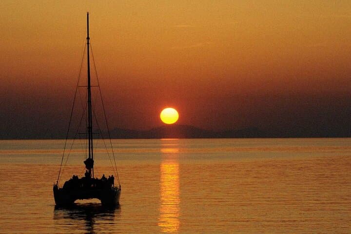 Santorini Catamaran Cruise from Vlychada — BBQ, Snorkel & Hot Springs photo 3