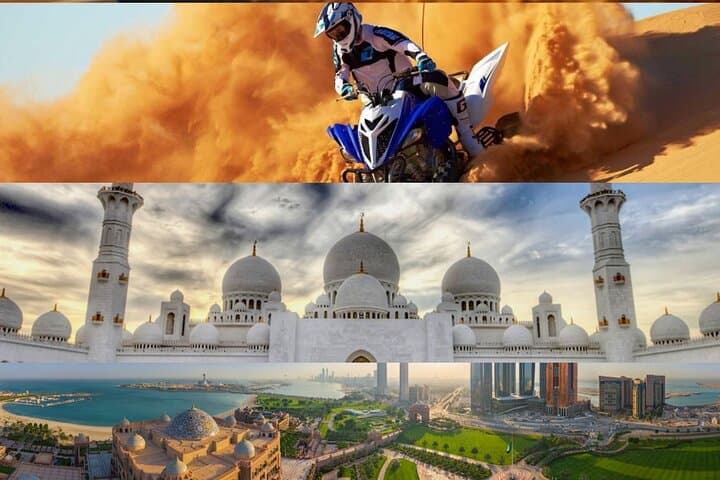 Dubai Desert Quad Safari & Abu Dhabi Day Tour: 2-Day Quad Ride, Dunes and Sheikh Zayed Mosque