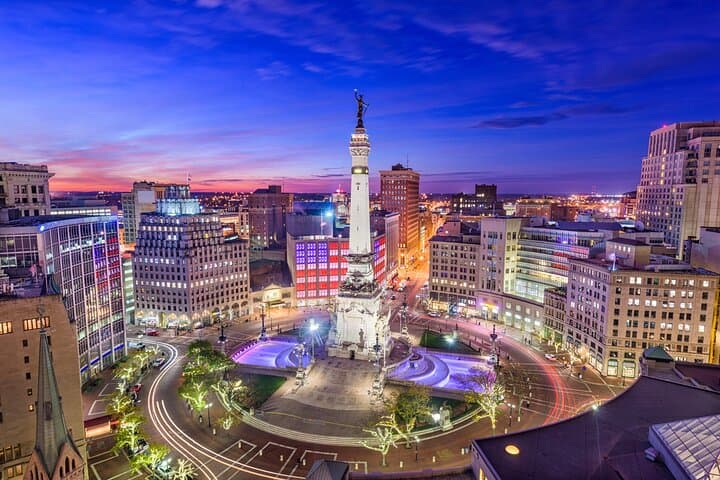 Smartphone-Guided Downtown Indianapolis Walking Tour: Monument Circle, Mass Ave & City Market