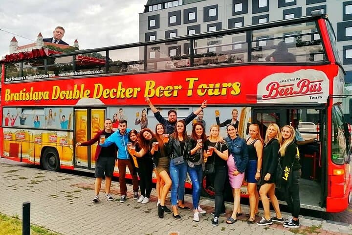 Bratislava Double-Decker Beer Bus: Open-Deck City Brewery Experience