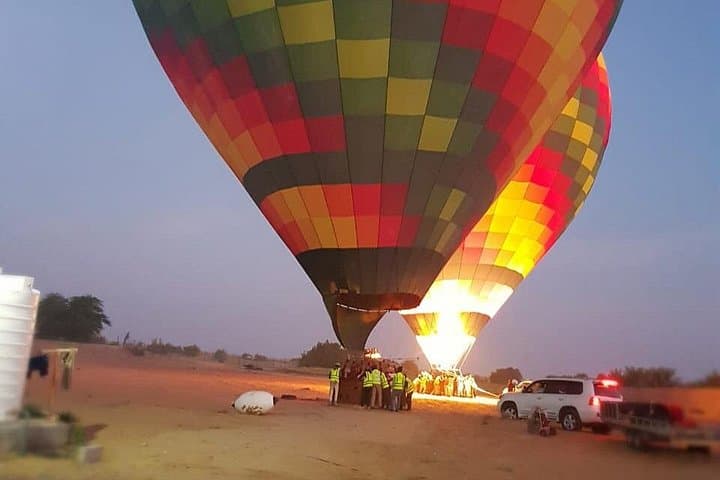 Sunrise Hot Air Balloon Over Dubai Desert — Falcon Show & Arabian Breakfast photo 1