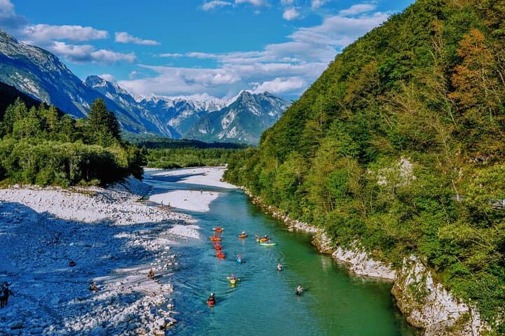 Soča Valley Kayak Trip: Guided Sit‑on‑Top from Čezsoča to Boka Waterfall