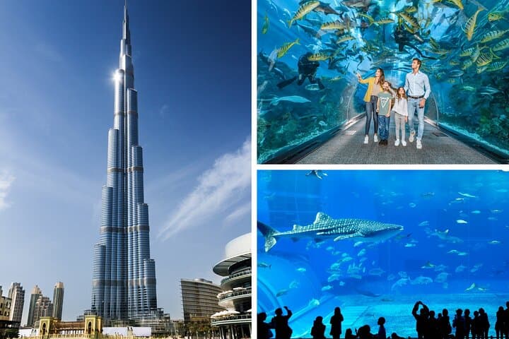 Burj Khalifa Silver + Dubai Aquarium & Underwater Zoo Combo Ticket