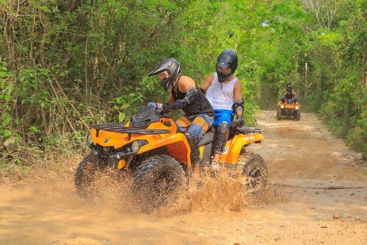 Cancun Half-Day ATV, Zipline and Cenote Adventure