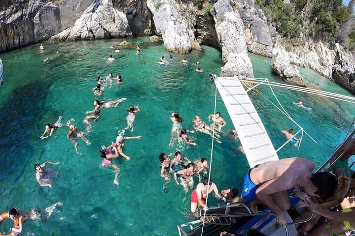 Northeast Corfu Boat Trip — Swim Caves & Beach BBQ