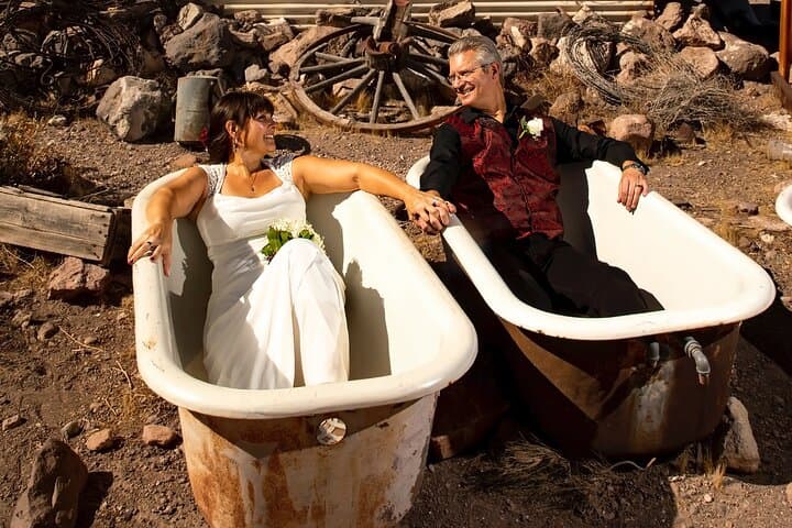 Eldorado Canyon Ghost Town Wedding — Outdoor Ceremony from Las Vegas photo 6
