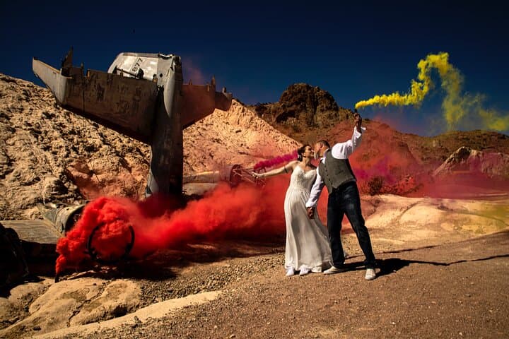 Eldorado Canyon Ghost Town Wedding — Outdoor Ceremony from Las Vegas