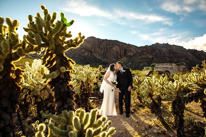 Eldorado Canyon Ghost Town Wedding — Outdoor Ceremony from Las Vegas photo 2