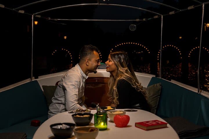 Amsterdam Private Romantic Night Canal Cruise with Prosecco & Snacks