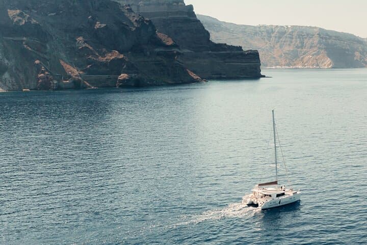 Santorini Catamaran Caldera Cruise with Hot Springs, Red & White Beaches photo 3