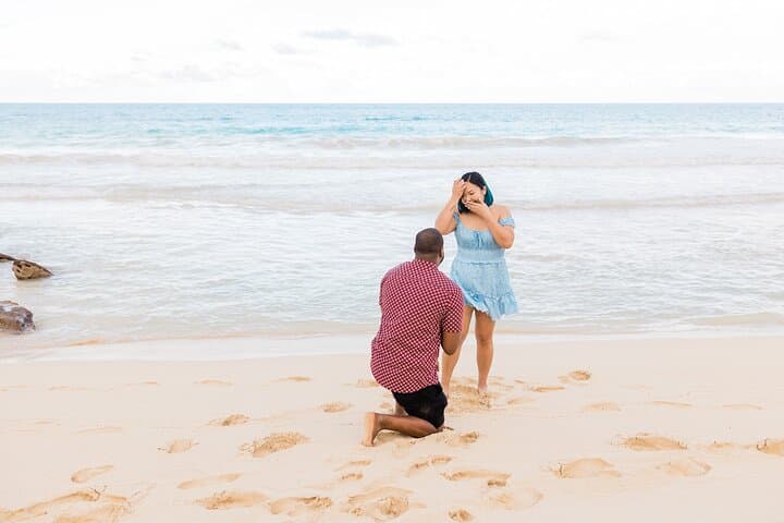 Surprise Proposal at Oahu Cliffside — Private Photography Session with Diamond Head Views photo 4