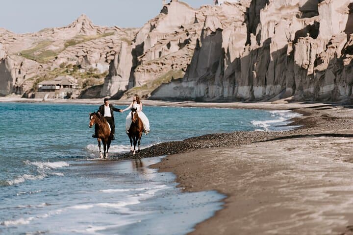 Private Horse Riding in Santorini — Volcanic Coast Ride from Vlychada photo 2