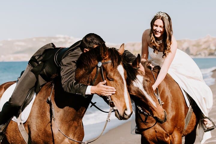 Private Horse Riding in Santorini — Volcanic Coast Ride from Vlychada photo 3