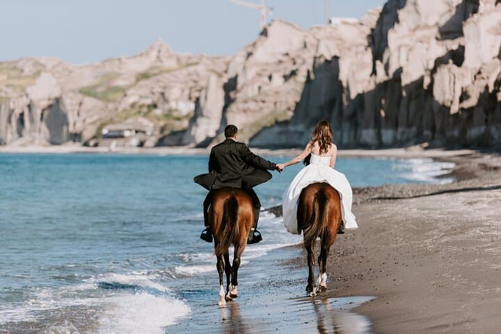 Private Horse Riding in Santorini — Volcanic Coast Ride from Vlychada photo 4