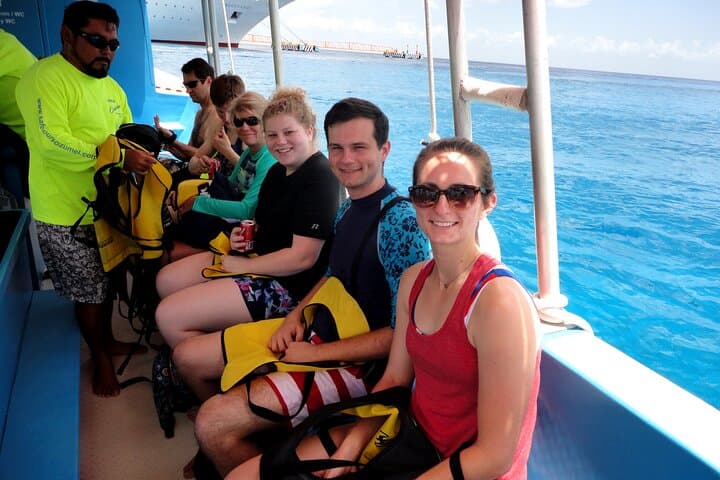 Cozumel Glass-Bottom Boat Snorkel and Money Bar Beach Club Lunch