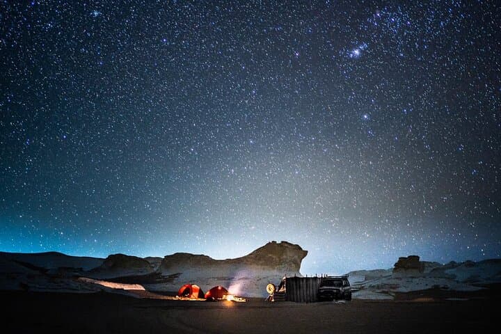 White Desert Overnight Tour — Sleep Beneath Egypt's Lunar Chalk Formations