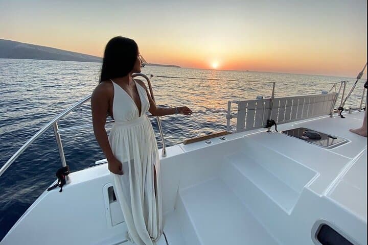 Santorini Caldera Sunset Catamaran Cruise with Greek Dinner photo 6
