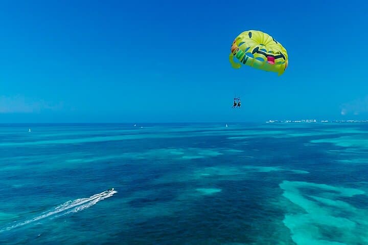 Fly Over Isla Mujeres: Parasailing from Cancun's Shores