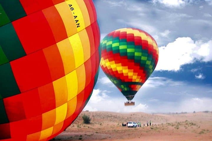 Sunrise Hot Air Balloon Over Dubai Desert — Bedouin Breakfast & Camel Ride
