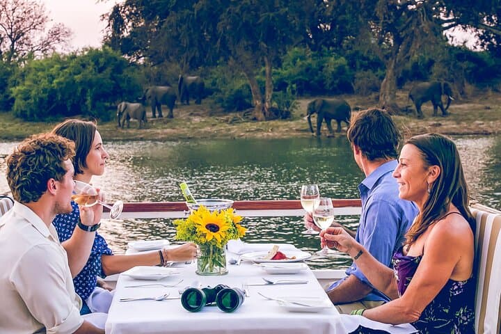 Zambezi Reflections Lunch Cruise: Midday Wildlife & Three-Course Lunch on the Zambezi photo 1