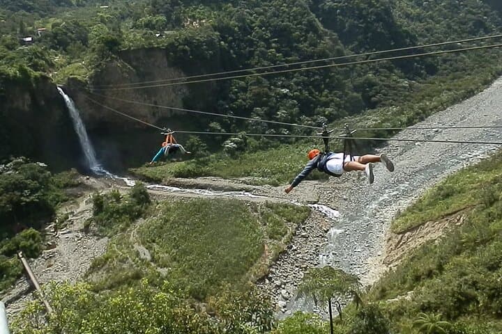 Manto de la Novia Zipline in Baños — 1300m Round-Trip Canopy Over the Waterfall photo 6