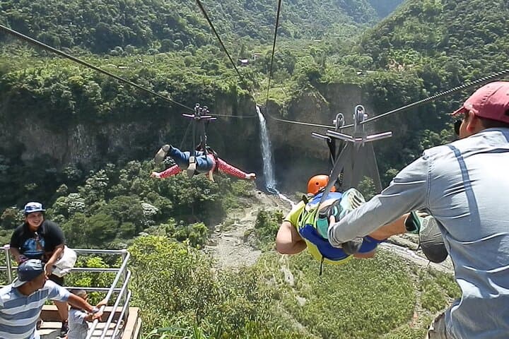 Soar Above El Manto del Novia Waterfall: A Thrilling Zipline Adventure in Baños