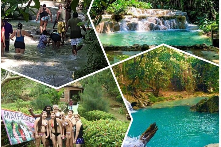 Mayfield Falls, Blue Hole & Rick's Café: Negril Day Tour with Cliff Jumps and Mineral Springs