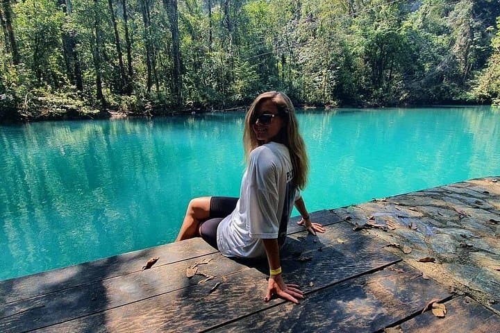 Overnight at Hun Nal Ye: Turquoise Pools, Sacred Cenote & Tubing near Cobán