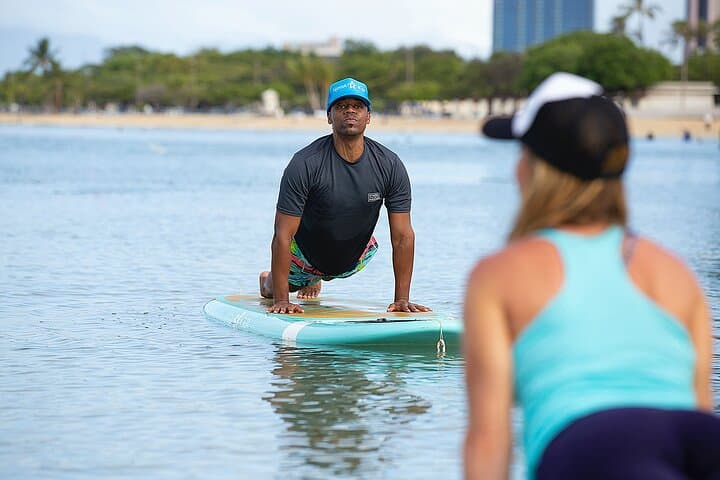 Stand-Up Paddle Yoga at Magic Island — SUP Classes in Honolulu photo 4