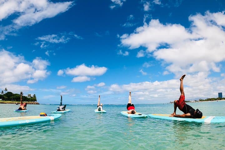Stand-Up Paddle Yoga at Magic Island — SUP Classes in Honolulu photo 5