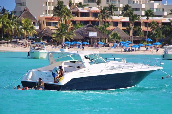 Private 46ft Yacht Rental in Cancun — Isla Mujeres Snorkel & Sunset Cruise photo 1