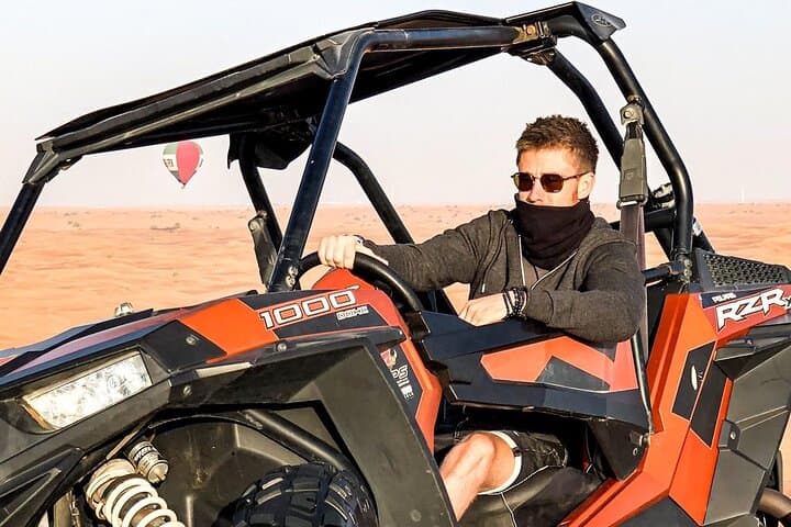Dawn Buggy Safari in Dubai's Red Dunes — Sandboarding, Camel Ride & Sunrise Views