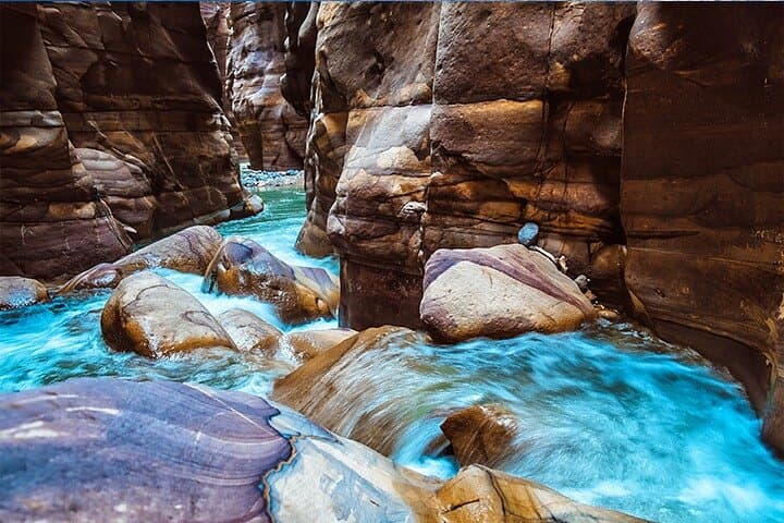 Hike the Wadi Mujib Siq Trail from the Dead Sea — Canyon Walk & Waterfall Swim photo 4