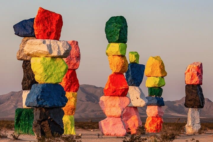 Seven Magic Mountains & Las Vegas Sign Guided Van Tour — Art, Desert Views, and Photo Stops